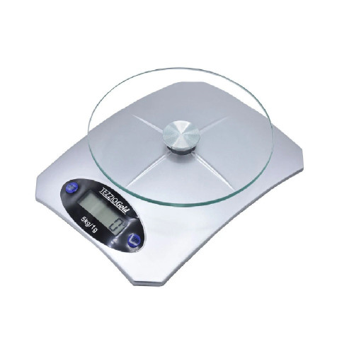 Gramera De Cocina Digital, Indicador Lcd, Base En Vidrio, Peso Maximo 5Kg