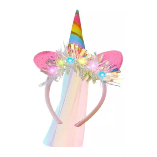 Diadema Unicornio Luz Led Para Niñas